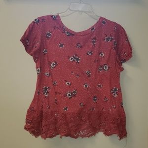 Cropped Floral Shirt